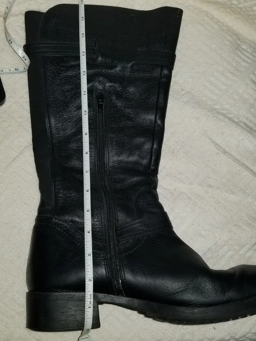 Andrea 10 Sleek Black Over-the-Knee Leather Riding Boots With Side Zipper